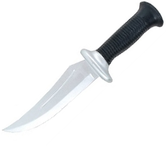 Нож тренировочный 28см Е414 (резиновый) хром